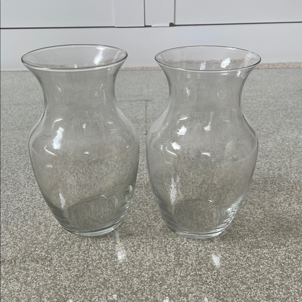 Elegant Clear Glass Vase Set